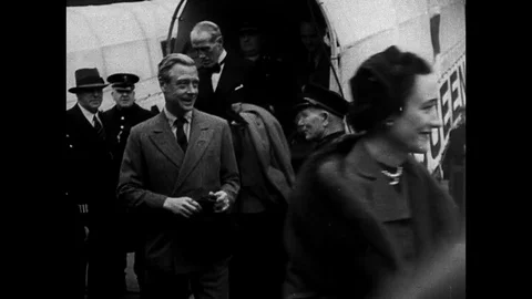 1947-Edward VIII of England / Wallis Simpson / 1947 Stock Footage