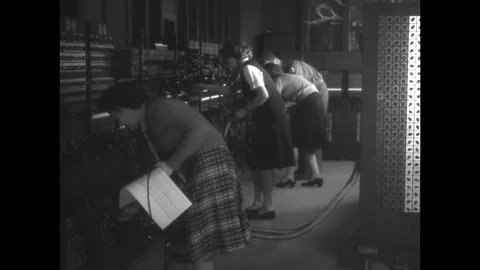 1947-Electronic Numerical Integrator and Computer / Computer Technology / USA / Vídeo Stock 77845811
