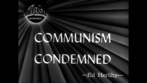 1947 - J. Edgar Hoover testifies to HUAC that communists are a dangerous fifth Stock Footage 130817345