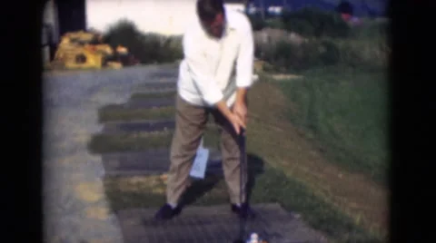 1947: man is seen beside car MIDDLETOWN Stock Footage