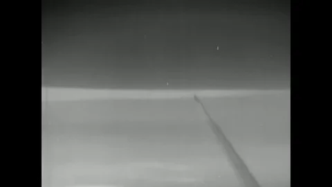 1947 - Pilot Chuck Yeager flies and, later, lands a Bell XS-1 transonic research Stock Footage 83041283