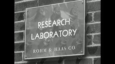 1947 - Plexiglas is tested for strength and durability in a research laboratory Stock Footage