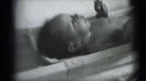 1947: toddlers is seen crawling MIDDLETOWN Stock Footage