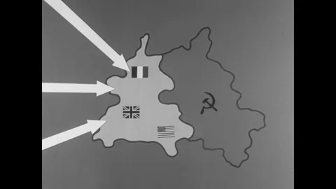 1948-Berlin Blockade / Division of Germany / 1948 Stock Footage