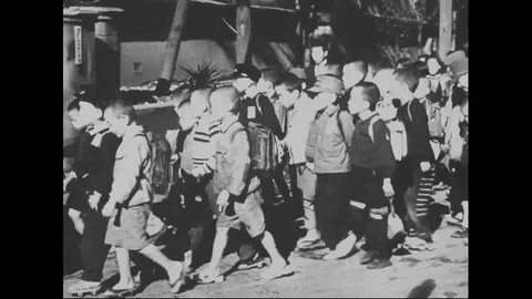 1948 - Drastic changes are made to the school system in occupied Japan to make Stock Footage 116259728