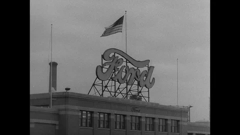 1948-Ford Plant / Chester / Canada / 1948 Stock Footage