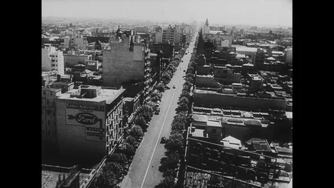 1948-Ford Plant / Montevideo / Uruguay / 1948 Stock Footage