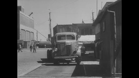 1948-Ford Plant / Montevideo / Uruguay / 1948 Stock Footage