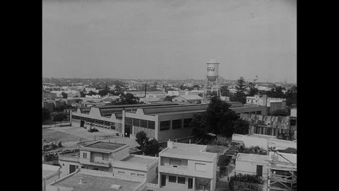 1948-Ford Plant / Montevideo / Uruguay / 1948 Stock Footage