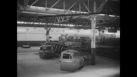 1948-Ford Plant / Montevideo / Uruguay / 1948 Stock Footage