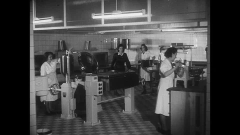 1948-Ford Plant / Stockholm / Sweden / 1948 Stock Footage