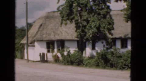 1948: residential area is seen DENMARK Stock Footage