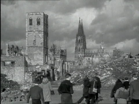 1948-School / Cologne / Germany / 1948 Stock Footage