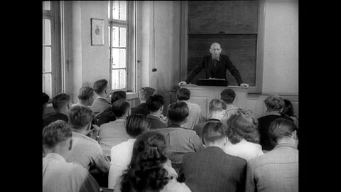 1948-Student / Lifestyle / Heidelberg / Germany / 1948 Stock Footage