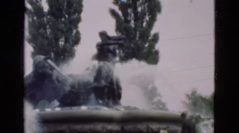 1948: waterfall is seen DENMARK Stock Footage