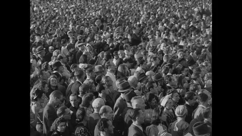 1949-Demonstration / West Berlin / Germany / 1949 Stock Footage