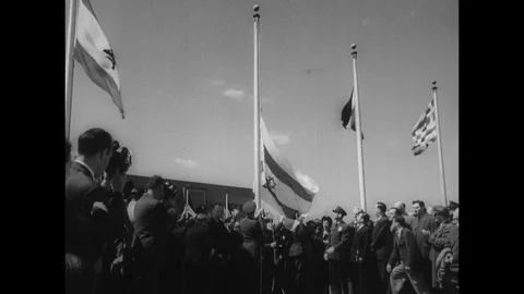 1949-Founding of the State / Israel / 1947 - 1949 Stock Footage