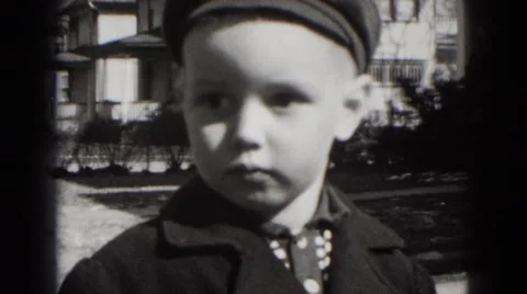 1949: small child is seen posing MIDDLETOWN Stock Footage