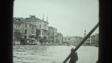 1949: water area is seen VENICE, ITALY Stock Footage