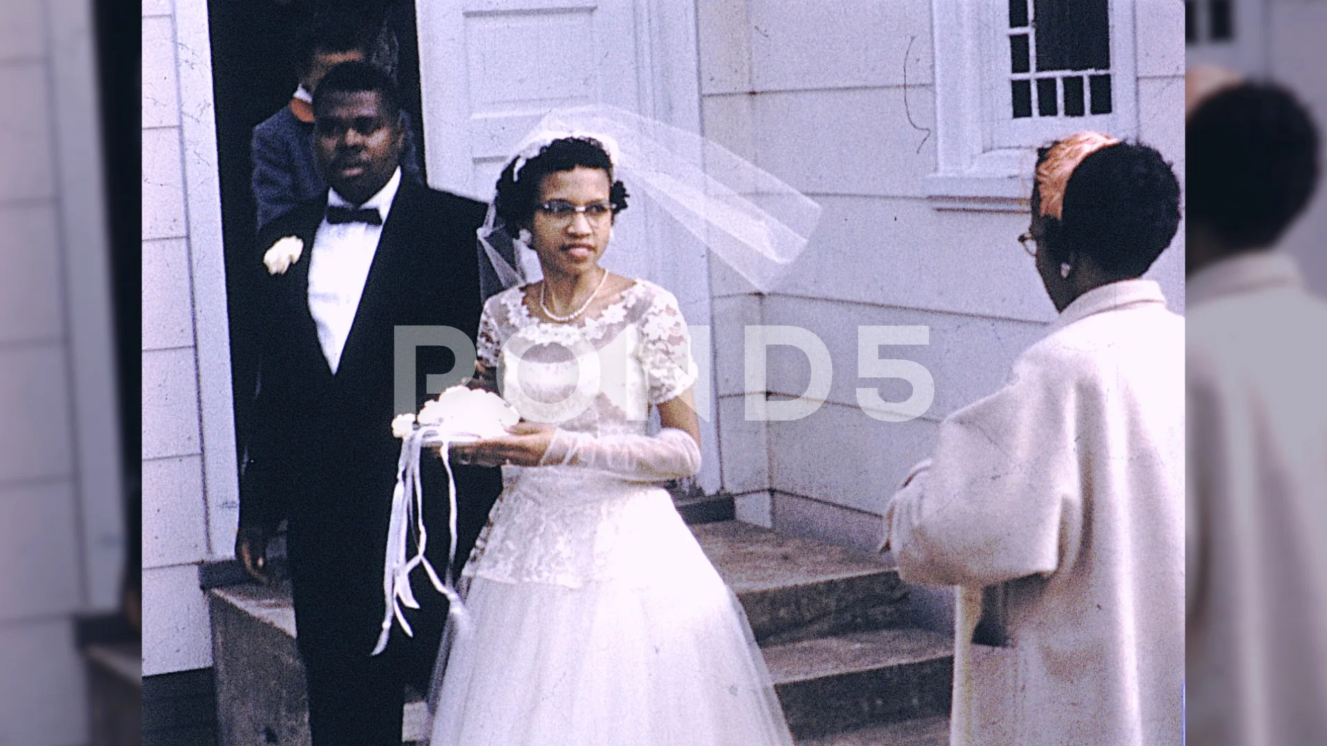 1950 African American Wedding Bride Groom Marriage Vintage Old