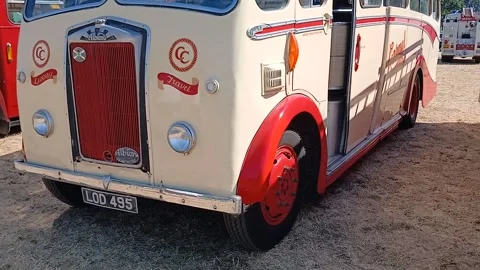 A 1950 Albion Victor bus static display Stock Footage 339747596