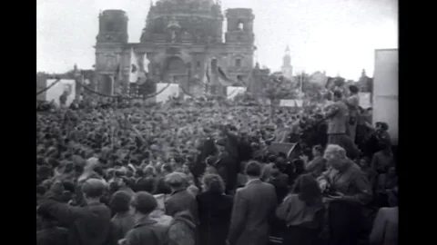 1950 | Cold War Rise of Communism, Rallies and Arrests in Europe, Japan and U.S. Video stock 77701822