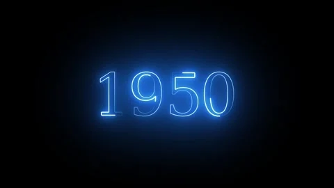 1950 neon line text. Abstract 1950 neon text animation, Glowing neon number.. Stock Footage 337831506