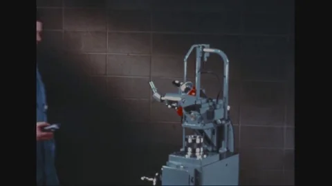 1950 - A precision tool-setting device and a machine simulator and various parts 库存影片 83105113
