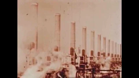 1950s - All of America's workforce is centered around commerce, and the Stock Footage 141645351