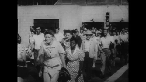 1950s - American workers enjoy a strong economy and happy home life. Stock Footage