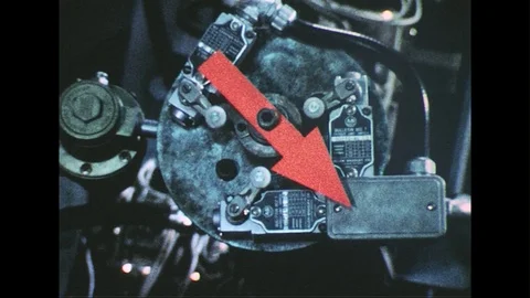 1950s: Arrow moves on machine part / Pla... | Stock Video | Pond5