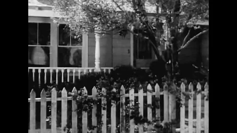 1950s - An atomic airburst flashes and a family finds their living room in Stock Footage 132201670