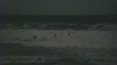 1950's - Beach scene 2 - Niagara falls Stock Footage 6530643
