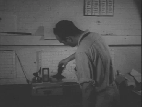 1950s - Developments in industry has improved the production of golfing clubs Stock Footage 82938561