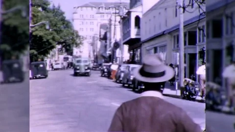 1950s Downtown Bermuda Jamaica Street Scene Vintage Archival Film Home Movie 8mm Видео 69252850