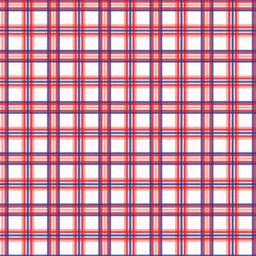 1950s Gingham Seamless Vector Repeat Pattern Background. Red and White Preppy Illustrazione stock