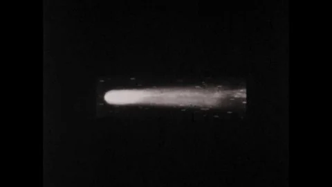 1950s: Halley's comet tail development. Stock Footage 294141966