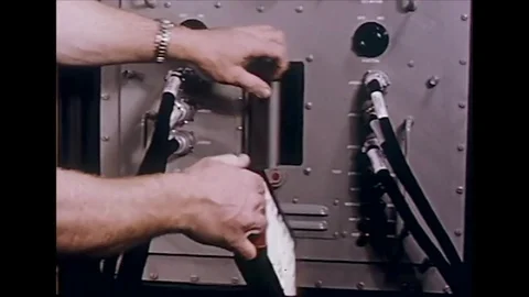 1950s IBM Computer Modular Cold War Computing Components Vintage Film Movie Stock Footage 122616109