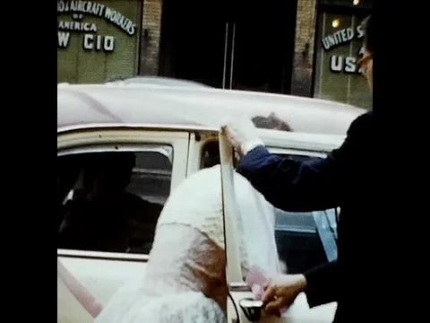 1950s Just Married and Small Town - 8mm Stock Footage