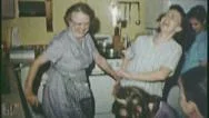 1950S Mom Kids Dance Do The Twist Wild Crazy Dance Party Vintage Film Home Movie Stock Footage