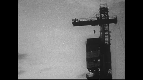 1950s: Multi Stage Rocket Being Prepared for Launch 動画素材 74916906