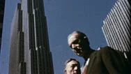 1950S Nyc Crowd Skyscraper Walk People Street Scene Vintage Film Home Movie  Stock Footage