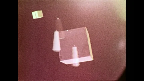 1950s : Sewing Reels Dangling from Ceiling Stock Footage 74654790