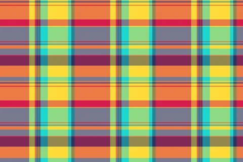 1950s tartan plaid pattern, fall textile fabric texture. Present seamless c.. Illustrazione stock