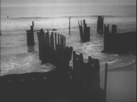 1950s - Testing is conducted on the effects of salt water on materials such as Stock Footage 82938363