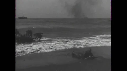 1950s - In training to be commandos, Chinese Nationalist soldiers bury a rubber Stock Footage 155855924