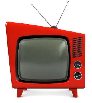 1950s tv set Stock Illustration