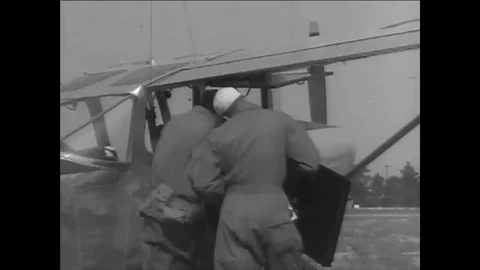 In the 1950s, the U.S. Army develops light planes for strategic purposes in Stock Footage 85807479