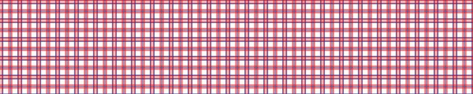 1950s Vector gingham summer seamless banner pattern. Pink red blue check plaid Stock Illustration