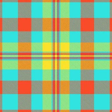 1950s vector textile plaid, styling check seamless tartan. Multicultural te.. Stock Illustration